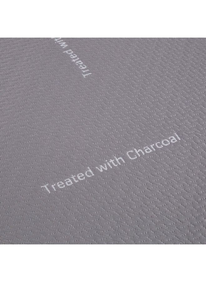 Home Box - Innate Charcoal Infused Memory Foam Twin Mattress Topper Polyester Grey 200x120cm - Image 1