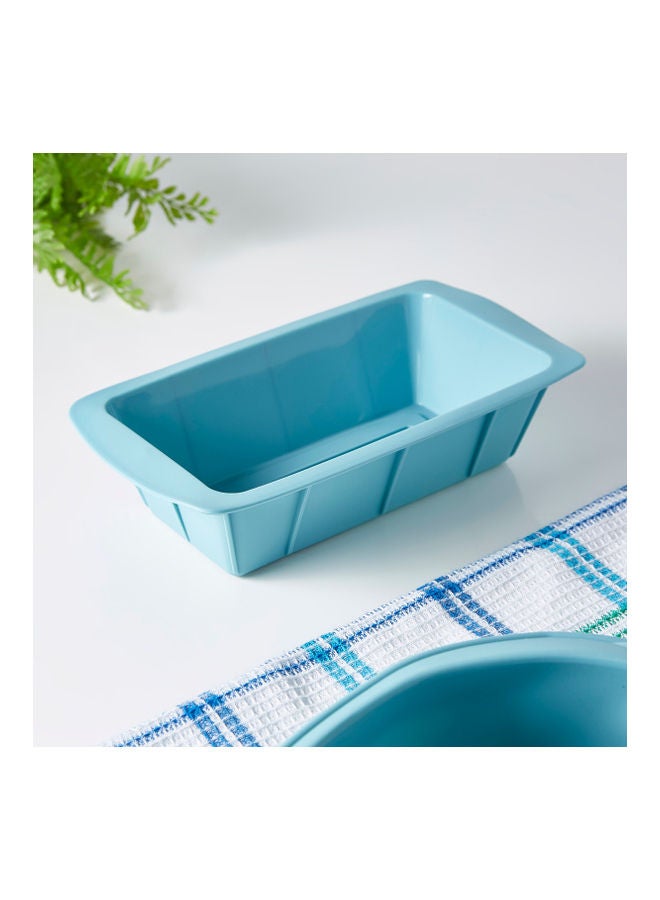 Home Box Silicone Baking Loaf Pan Blue 6.5x13.5cm  - Image 2
