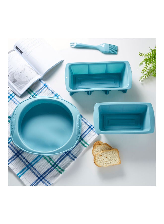 Home Box Silicone Baking Loaf Pan Blue 6.5x13.5cm  - Image 4