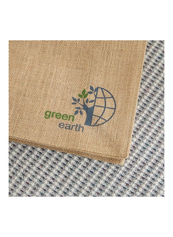 Home Box Go Green Lunch Bag With Zipper Brown 25x25cm  - Image 4