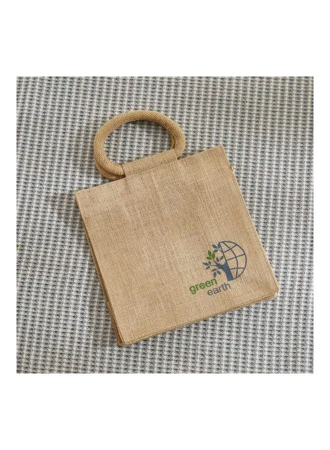 Home Box Go Green Lunch Bag With Zipper Brown 25x25cm