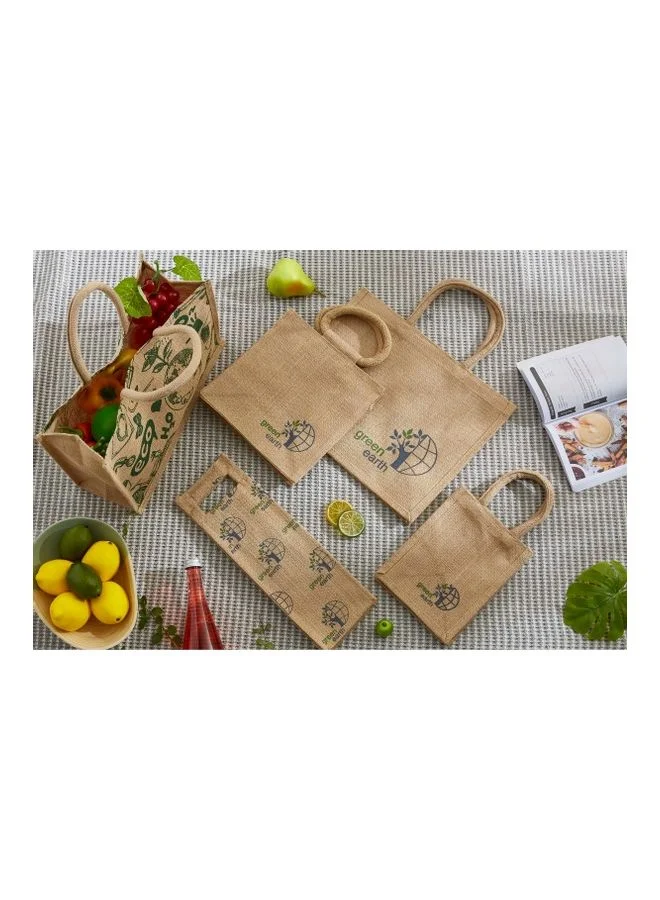 Home Box Go Green Lunch Bag With Zipper Brown 25x25cm