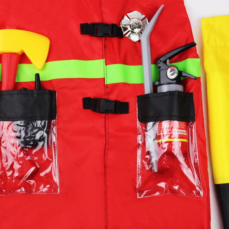 SBC 8-Piece Firefighter Fireman Role Play Dress Up Set - Image 4