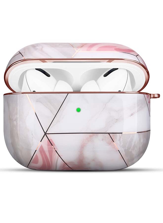 Protective Case Cover For Apple AirPods Pro With Keychain Hook White, Pink