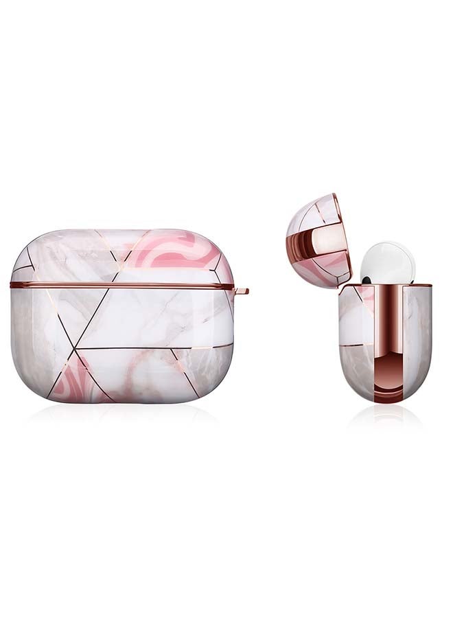 Protective Case Cover For Apple AirPods Pro With Keychain Hook White, Pink