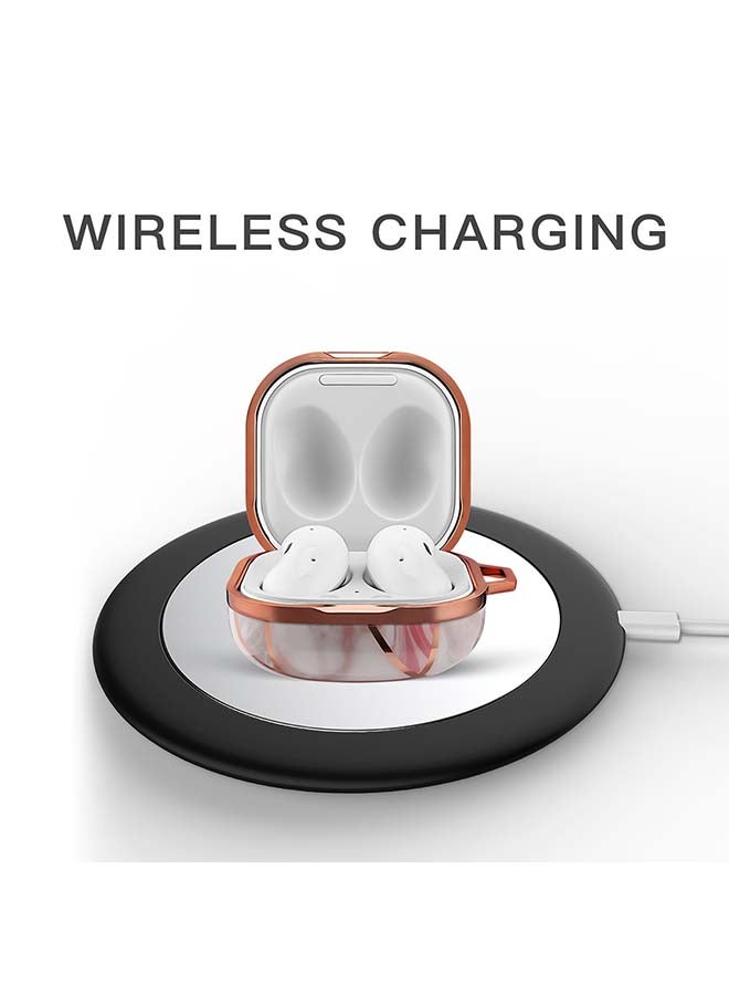 O Ozone - Protective Case Cover For Galaxy Buds Live With Keychain Hook Multicolour - Image 1
