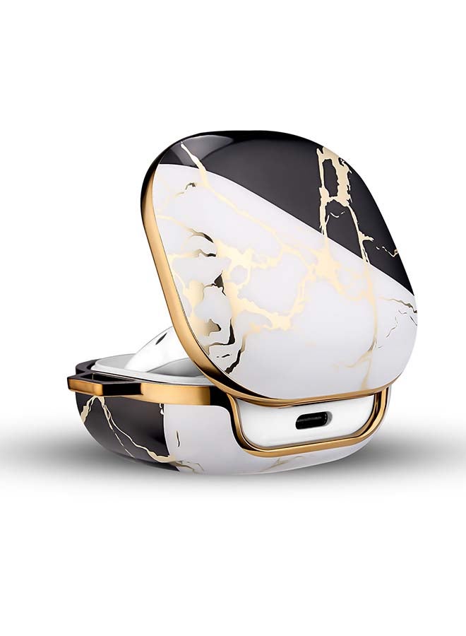 أو أوزون غطاء حماية واق لسماعات جالاكسي بادز برو مع خطاف لسلسلة المفاتيح أسود وأبيض - Image 2