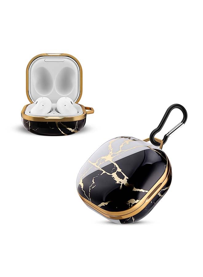 أو أوزون غطاء حماية واق لسماعات جالاكسي بادز برو مع خطاف لسلسلة المفاتيح أسود وأبيض - Image 1