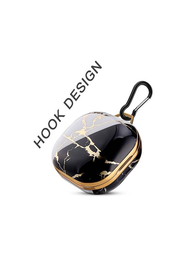 أو أوزون غطاء حماية واق لسماعات جالاكسي بادز برو مع خطاف لسلسلة المفاتيح أسود وأبيض - Image 4