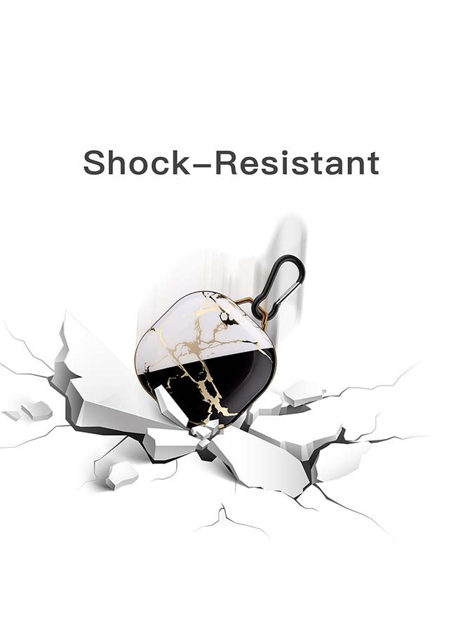 أو أوزون غطاء حماية واق لسماعات جالاكسي بادز برو مع خطاف لسلسلة المفاتيح أسود وأبيض - Image 5