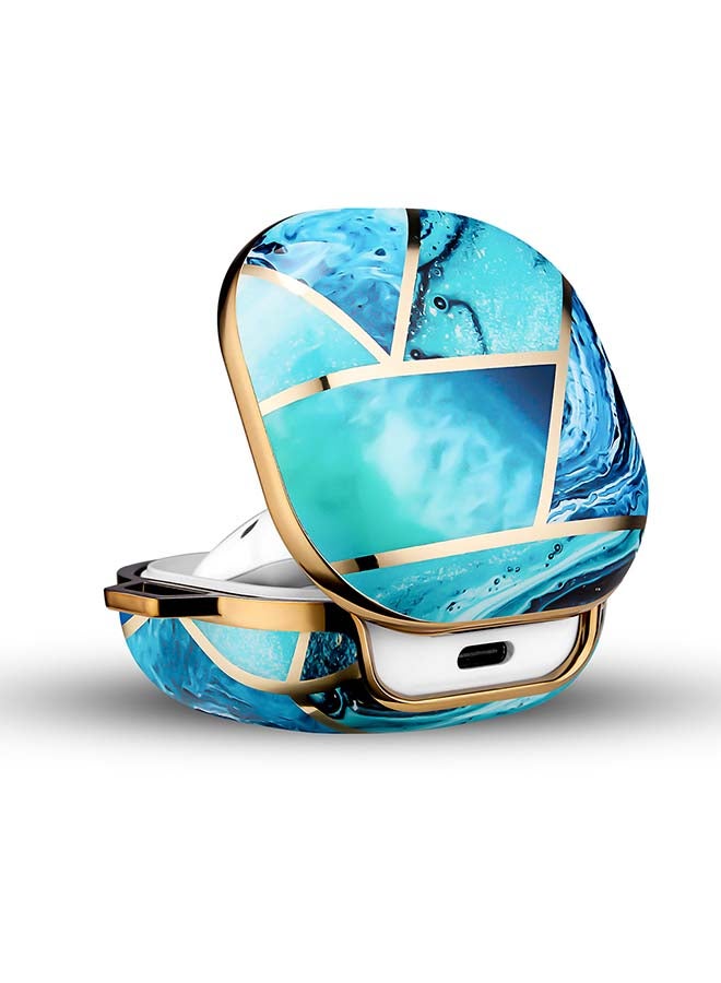 أو أوزون غطاء حماية واقٍ لسماعات جالاكسي بادز برو مع خطاف لسلسلة المفاتيح باللون: الأزرق، الذهبي - Image 2