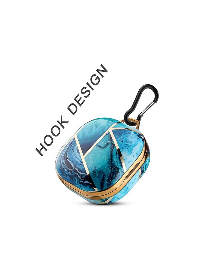 أو أوزون غطاء حماية واقٍ لسماعات جالاكسي بادز برو مع خطاف لسلسلة المفاتيح باللون: الأزرق، الذهبي - Image 4