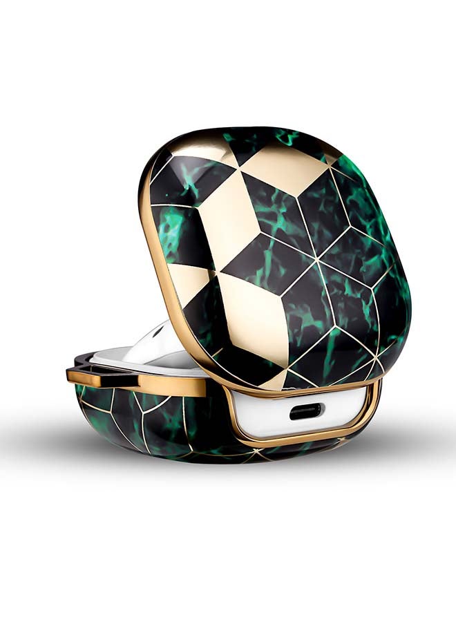 أو أوزون غطاء حماية واق لسماعات جالاكسي بادز لايف مع خطاف لسلسلة المفاتيح ذهبي/ أخضر - Image 2