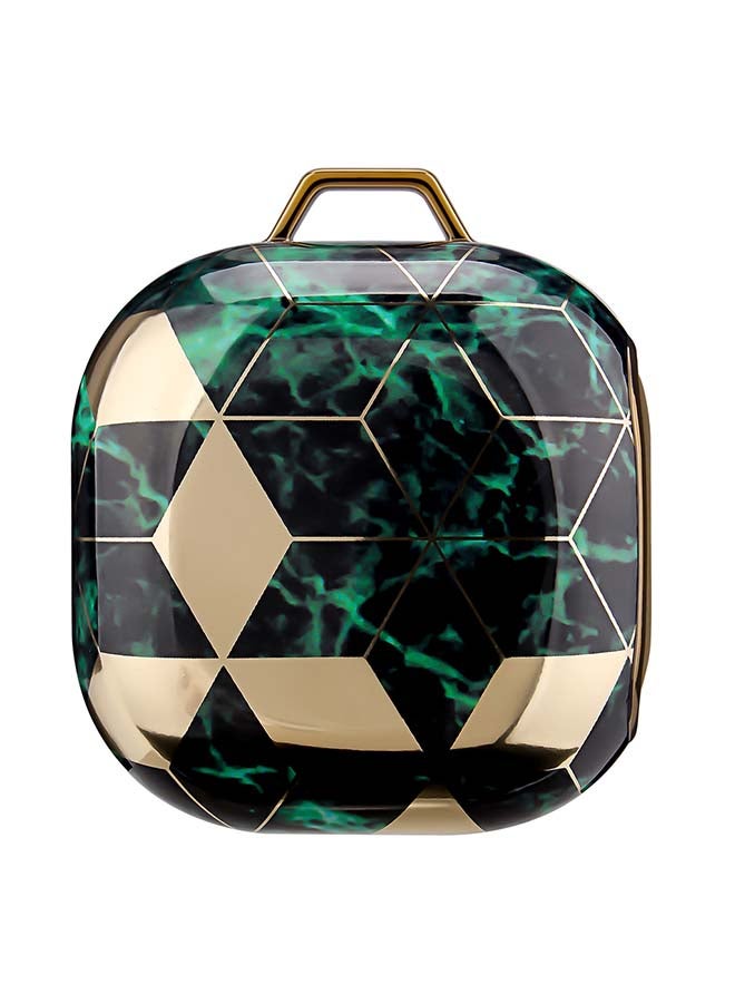 أو أوزون غطاء حماية واق لسماعات جالاكسي بادز لايف مع خطاف لسلسلة المفاتيح ذهبي/ أخضر - Image 3