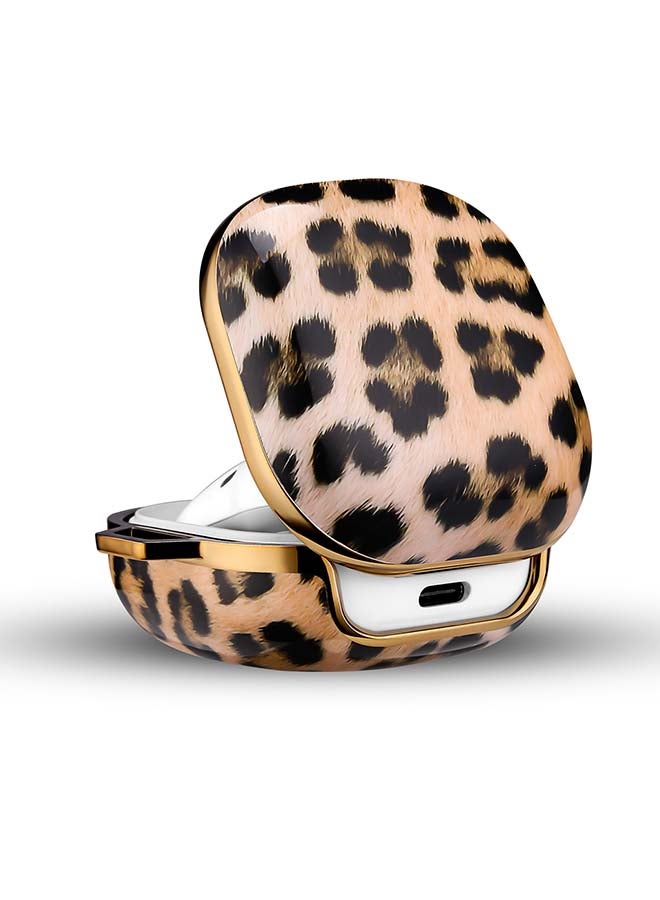 O Ozone Protective Case Cover For Galaxy Buds Live/Pro With Keychain Hook Black & Brown - Image 2