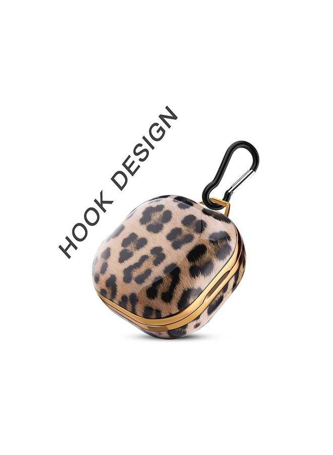 O Ozone Protective Case Cover For Galaxy Buds Live/Pro With Keychain Hook Black & Brown - Image 4