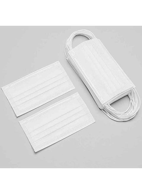 50-Piece Disposable Face Mask White