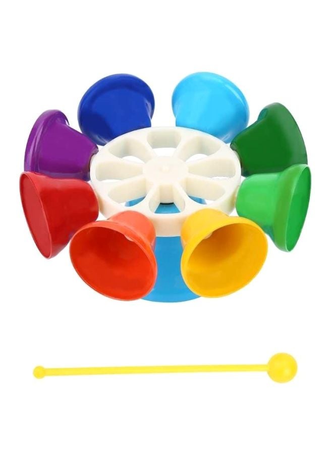 إيهوم طقم لعبة السم الموسيقي مكونة من يد معدنية وأجراس 8 قطع 5.7x2.9بوصة - Image 1