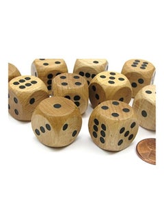 Koplow Games Set Of 10 D6 Six Sided Rounded Corner Wooden Dice  - Image 2