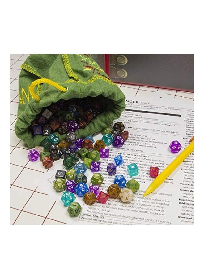 Wiz Dice 140-Piece Polyhedral Dice Set With Bag - Image 2