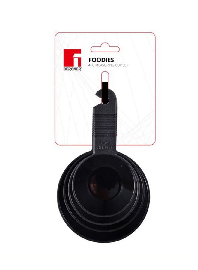 BERGNER - 4-Piece Foodies Measuring Cup Set Black 240 Ml, 120 Ml, 80 Ml, 60ml - Image 1