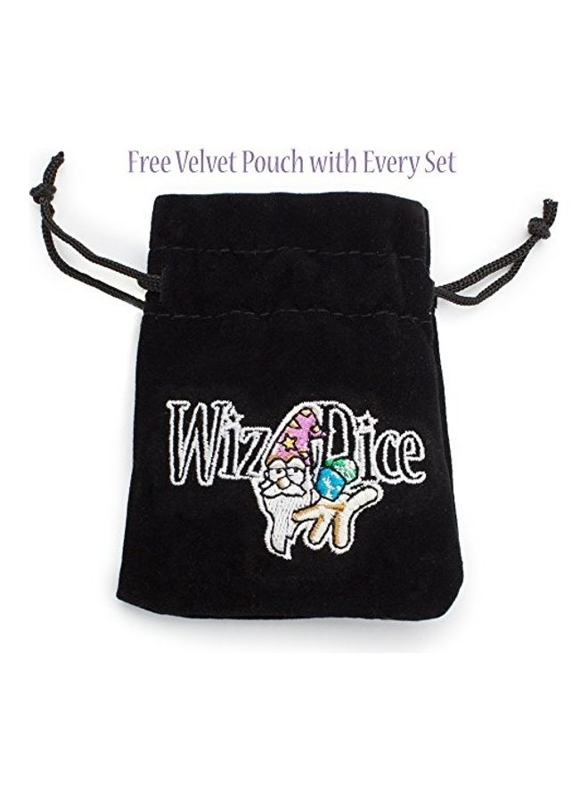 Wiz Dice 7-Piece Polyhedral Dice Set With Velvet Pouch  - Image 3