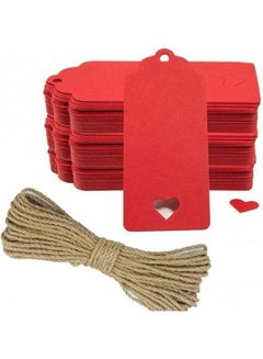 Premify 200-Piece Gift Tags With Jute Wrap Multicolour  - Image 2