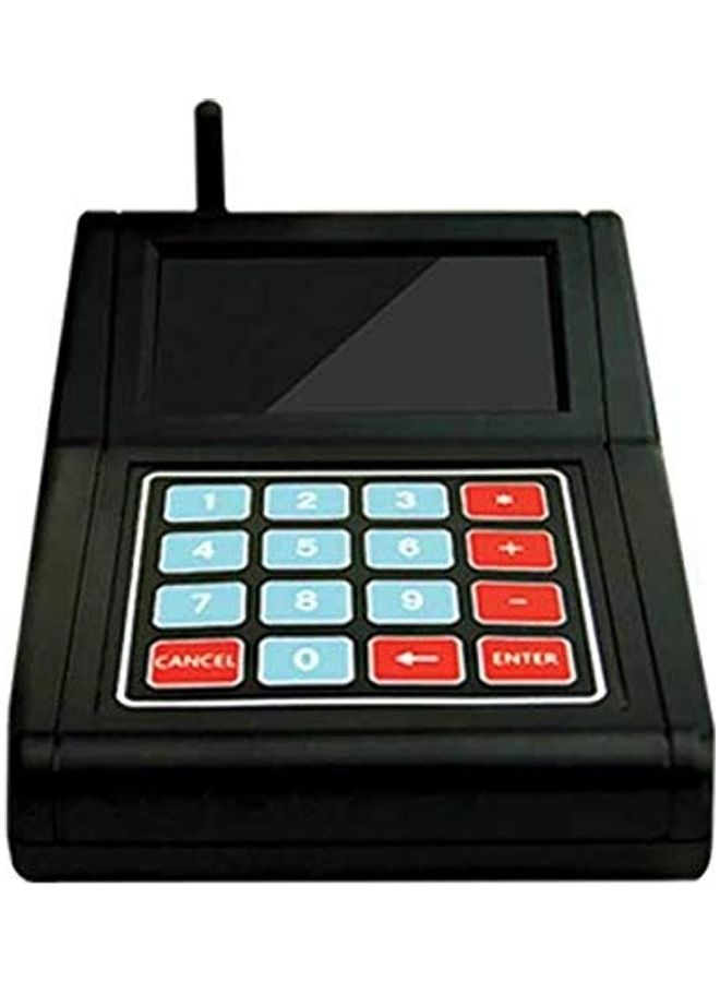 Buzzer Pager Calling System With 10 Tokens Alarms LED Beep And Vibration Brown/Red