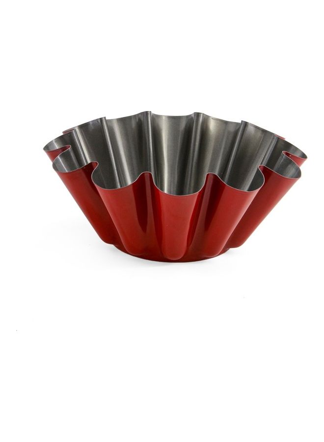 Non-Stick Metal Coated Cake Mould Red/Silver 23cm - Image 1