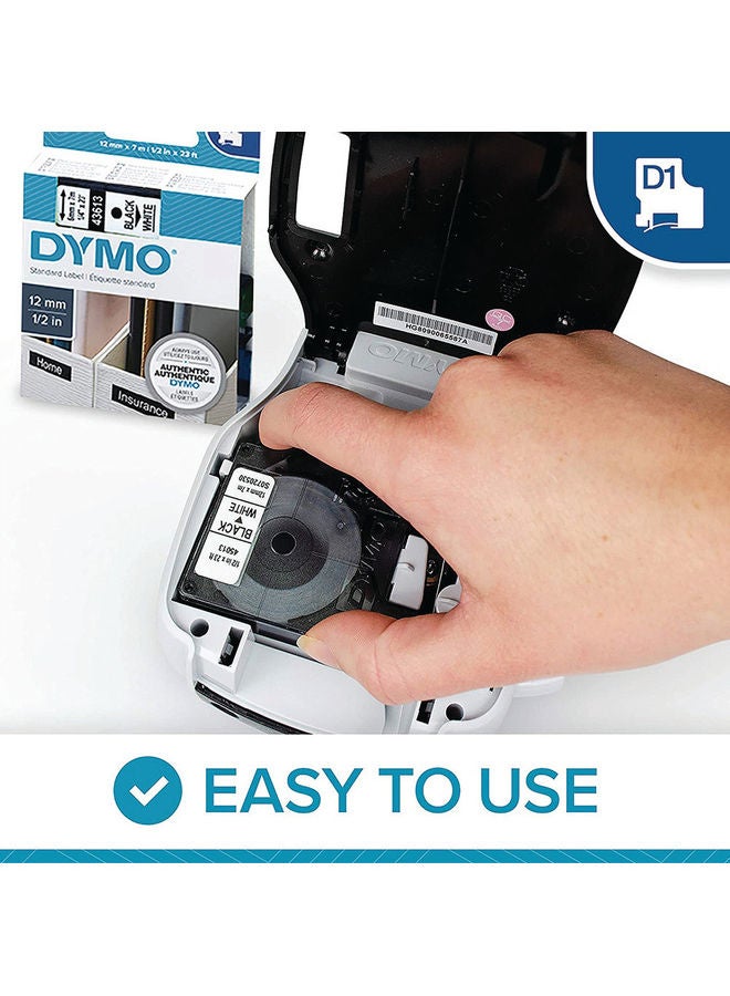 Dymo Standard Labeling Tape White/Black - Image 3