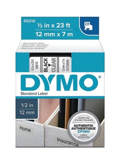 Dymo Standard Labeling Tape Black/Clear  - Image 1