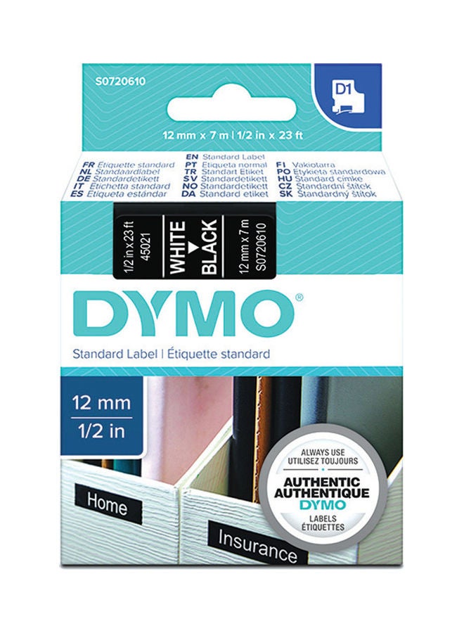 دايمو صانع ملصقات قياسية أسود/ أبيض - Image 1