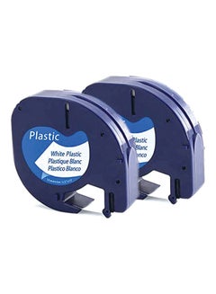 Dymo Pack Of 2 LetraTag Plastic Labels White  - Image 2