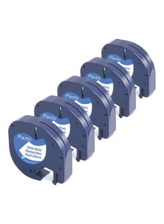 Dymo Pack Of 5 LetraTag Plastic Labels White  - Image 2