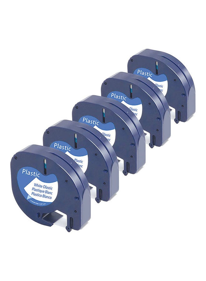 دايمو صانع ملصقات بلاستيكية ليتر تاج من 5 قطع أبيض - Image 2