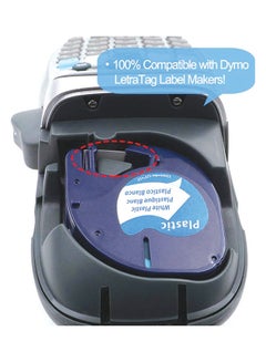 Dymo Pack Of 5 LetraTag Plastic Labels White  - Image 4