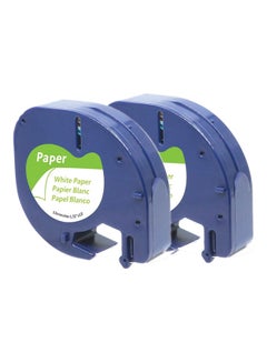 Dymo Pack Of 2 LetraTag Plastic Labels White  - Image 2