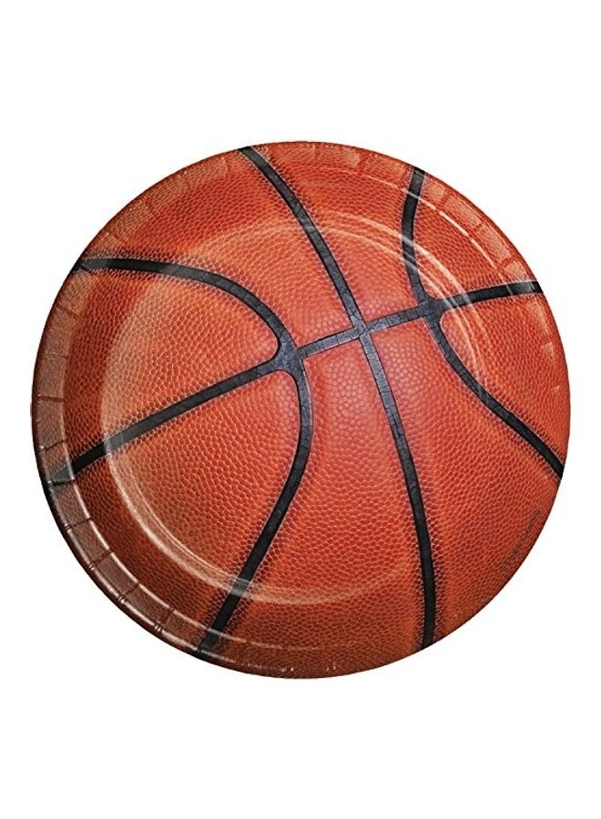 CREATIVE CONVERTING 24-Piece Basketball Dessert Plates  - Image 1