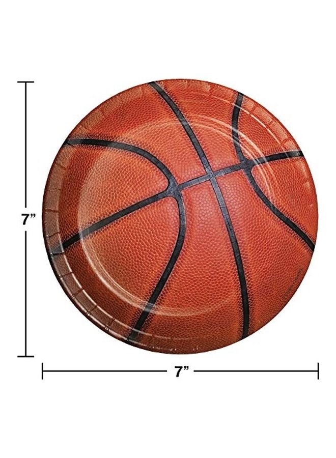 CREATIVE CONVERTING 24-Piece Basketball Dessert Plates  - Image 2