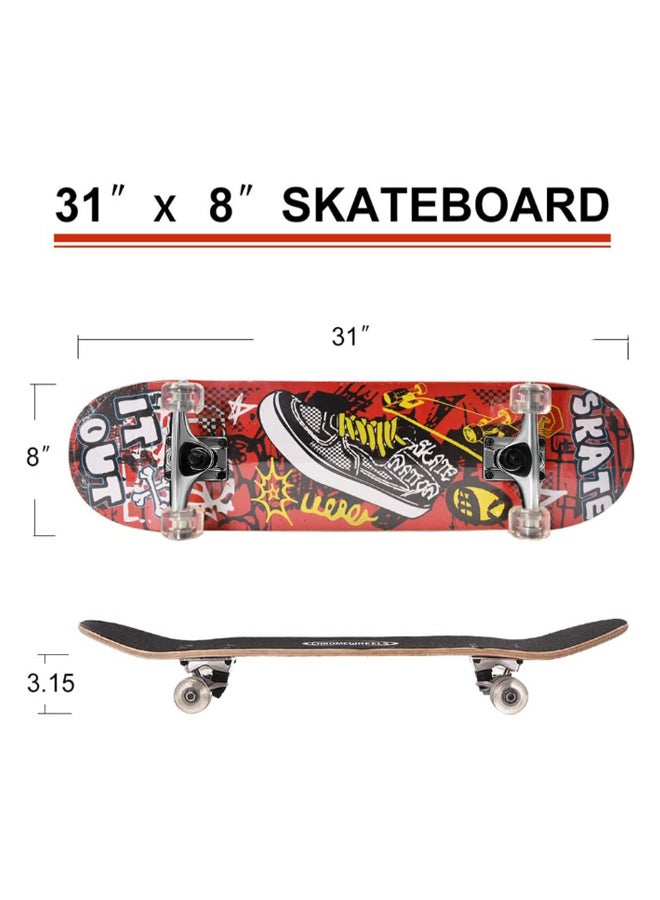 Cool Baby 4-Wheel Professional Durable Lightweight Skateboard For Kids And Adults 80x20x10cm - Image 5