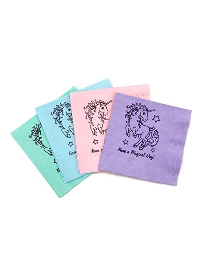 24-Piece Unicorn Party Napkins 5x5inch - v1613035455/N44337741A_1