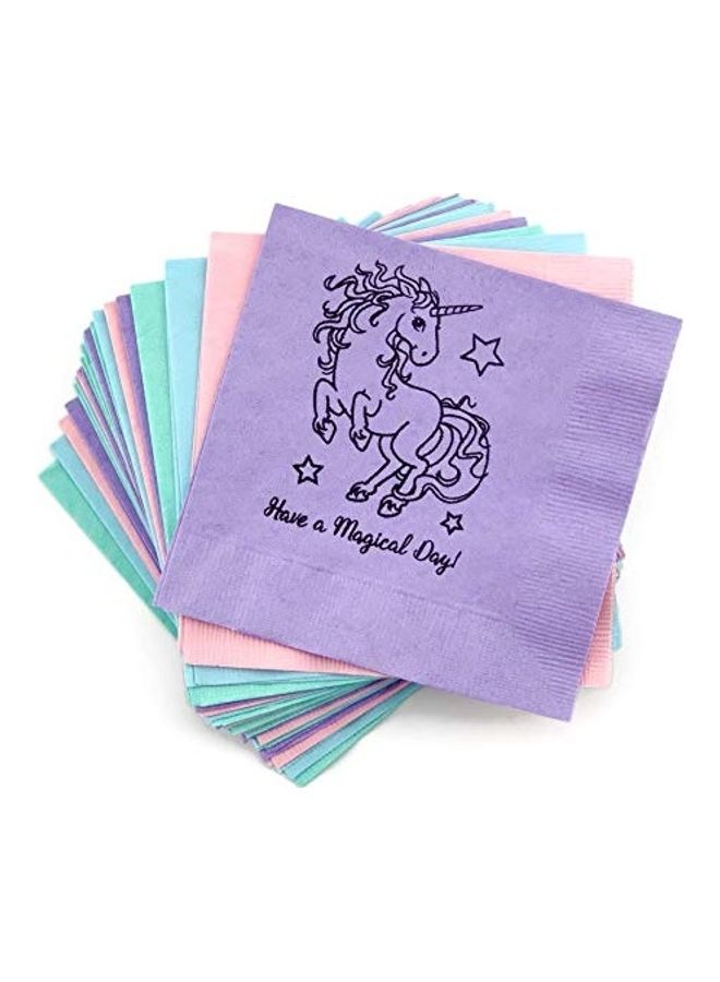 24-Piece Unicorn Party Napkins 5x5inch - v1613035455/N44337741A_2