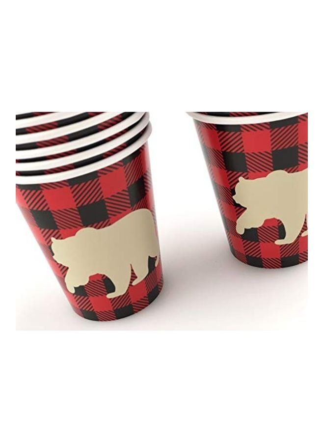 16-Piece Bear Cups Buffalo Plaid Cups - v1613036886/N44336520A_3