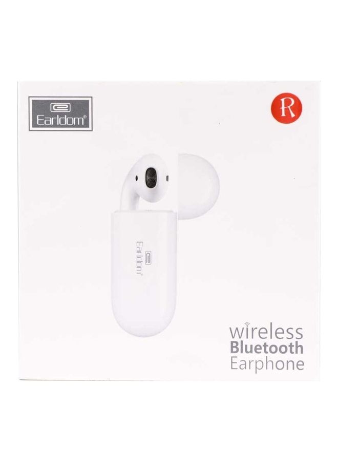 Earldom Single Ear Wireless Earphone White - Image 3
