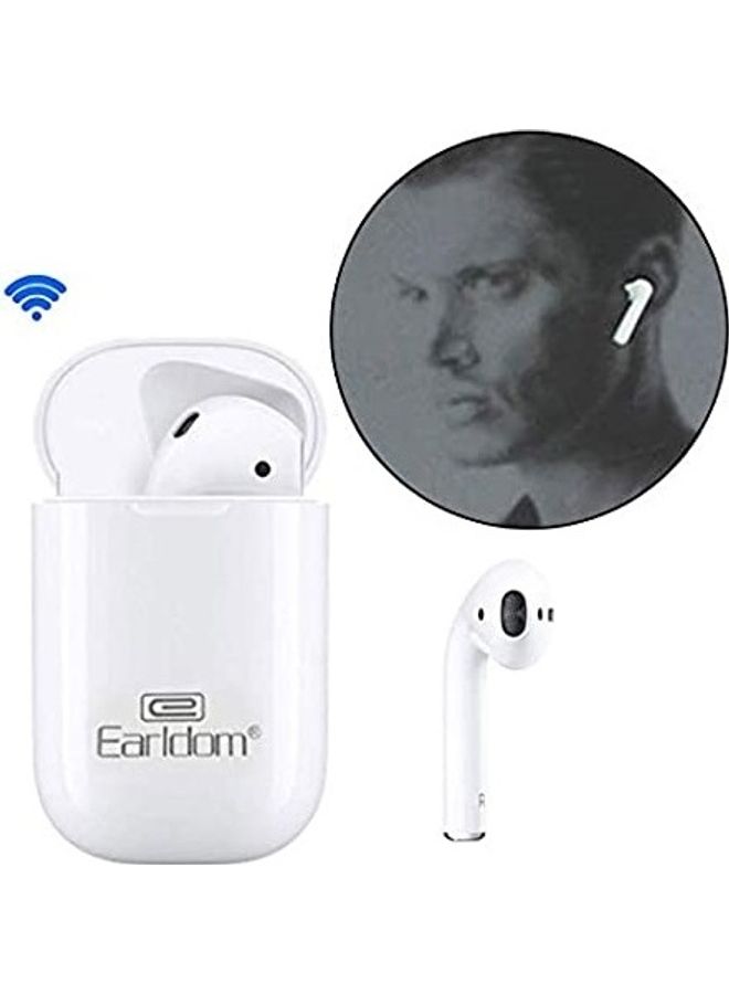 Earldom Single Ear Wireless Earphone White - Image 1