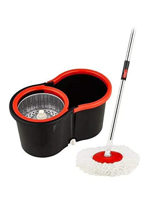 Spin Mop Stainless Steel With Bucket Red/Black 45x25x22cm