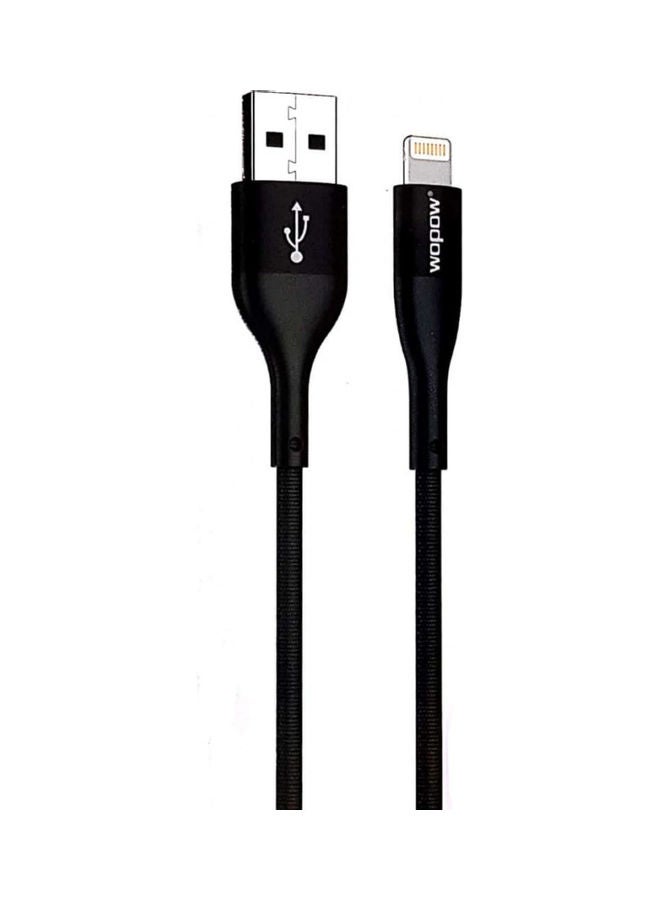 Wopow CB-09 Lightning To USB Data Cable Black - Image 1