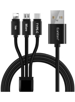 Earldom EC-IMC015 3 In 1 Metal Data Cable Black 