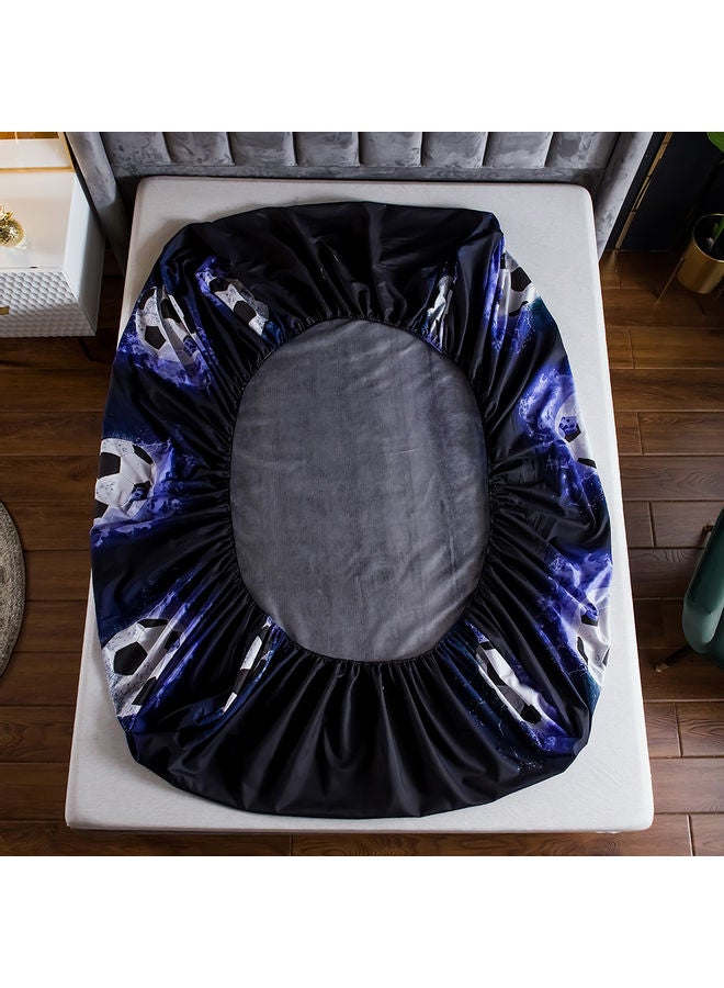 مجموعة شرشف سرير بطبعة ثلاثية الأبعاد وبحوافٍ مطاطية مع غطاء وسادة من 4 قطع polyester متعدد الألوان 45.00 x 8.00 x 35.00سم - Image 5