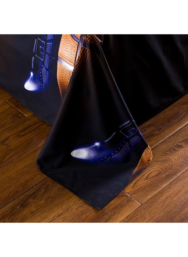 مجموعة شرشف سرير بطبعة ثلاثية الأبعاد وبحوافٍ مطاطية مع غطاء وسادة من 4 قطع polyester متعدد الألوان 45.00 x 8.00 x 35.00سم - Image 4